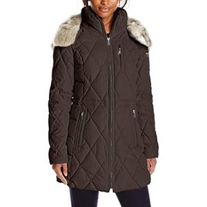 Nautica Chocolate Brown Winter Coat, Small